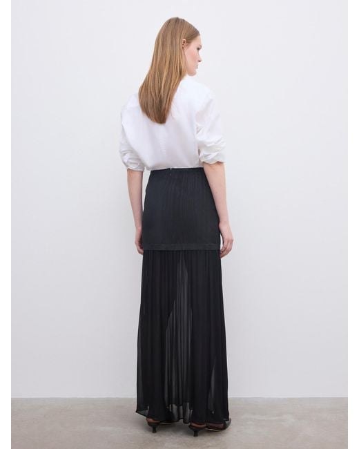 House of Dagmar White Jacquard Maxi Skirt