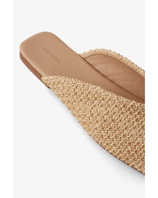 House of Dagmar White Square Toe Slip Ins
