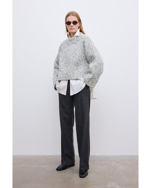 House of Dagmar Gray Salt & Pepper Knit