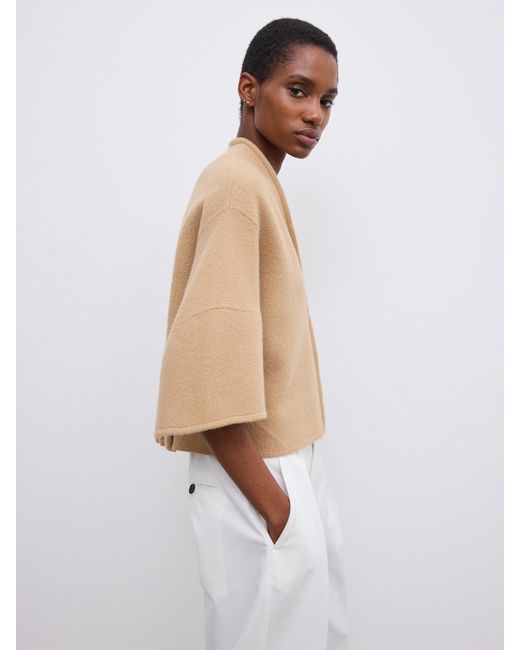 House of Dagmar White Short Wool Cardigan