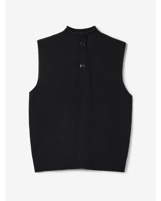 House of Dagmar Black Sleeveless Knit Top Cashmere Blend