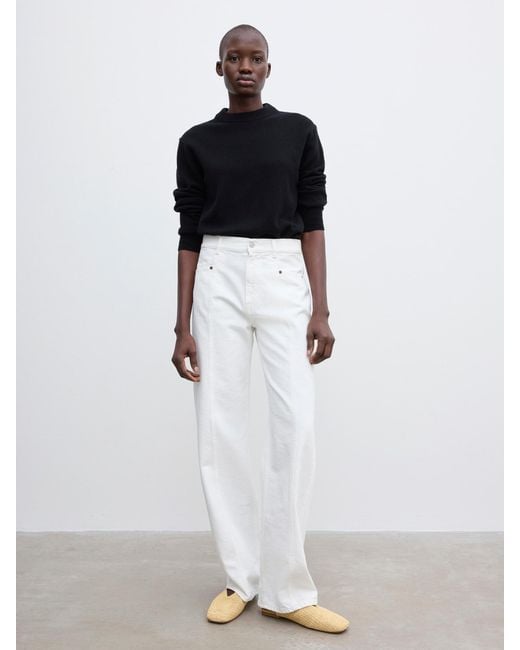 House of Dagmar White Loose Fit Denim