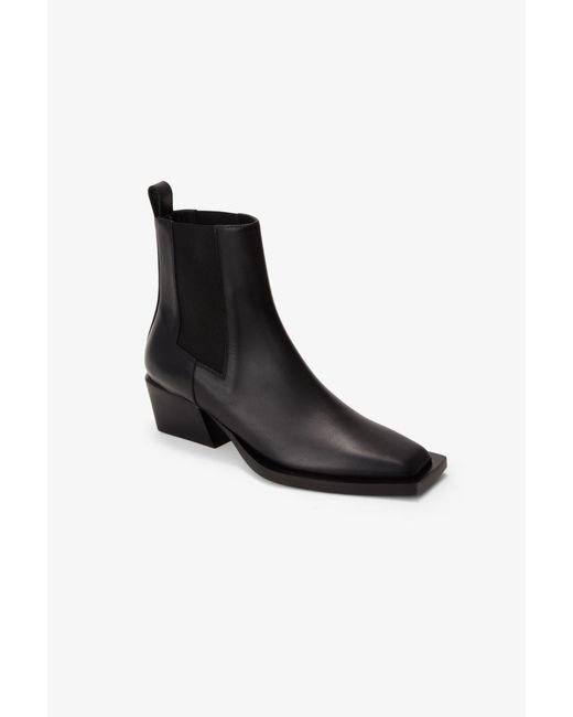 House of Dagmar Black Square Toe Chelsea Boots