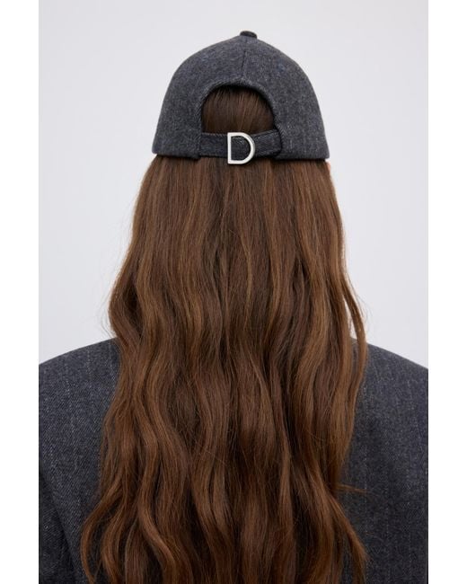 House of Dagmar Blue Wool Pinstripe Cap