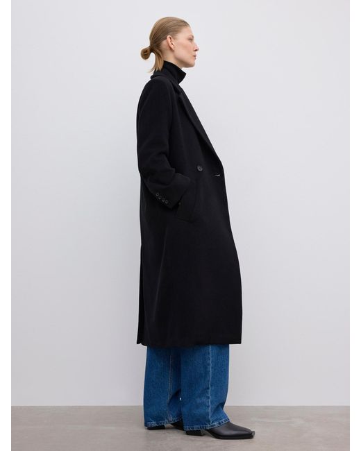 House of Dagmar Blue Db Wool Coat