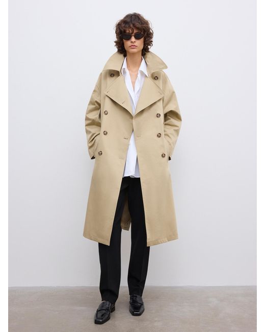 House of Dagmar White Db Long Trenchcoat