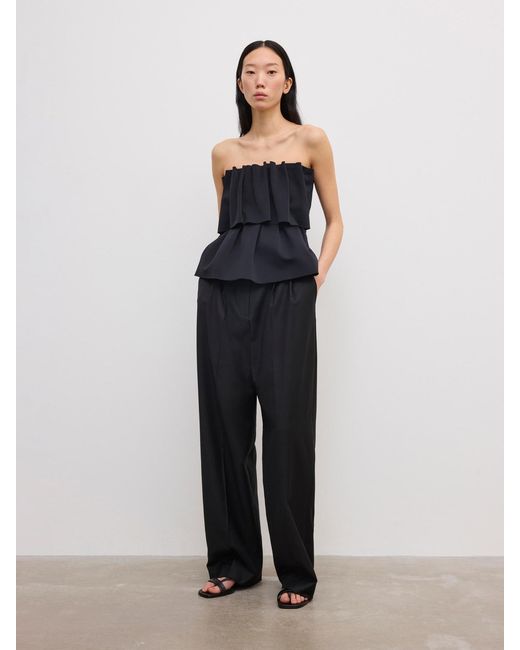 House of Dagmar Blue Sculpted Tube Top