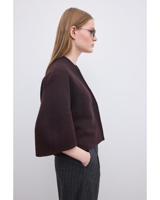 House of Dagmar Blue Short Wool Cardigan