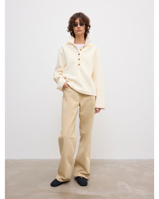 House of Dagmar Natural Polo Sweatshirt