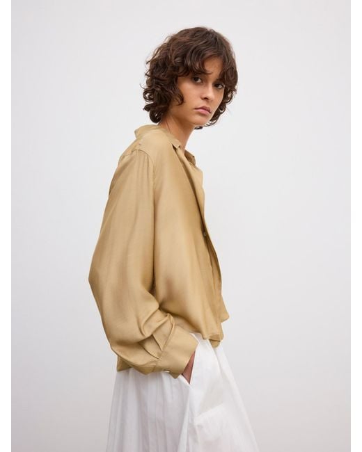 House of Dagmar White Cropped Shirt