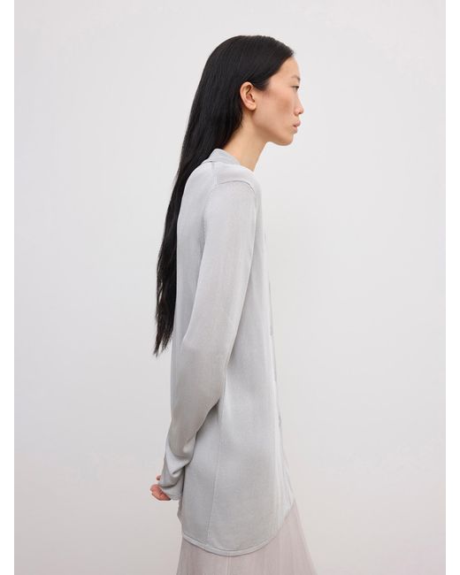 House of Dagmar White Fluid Knit Shirt