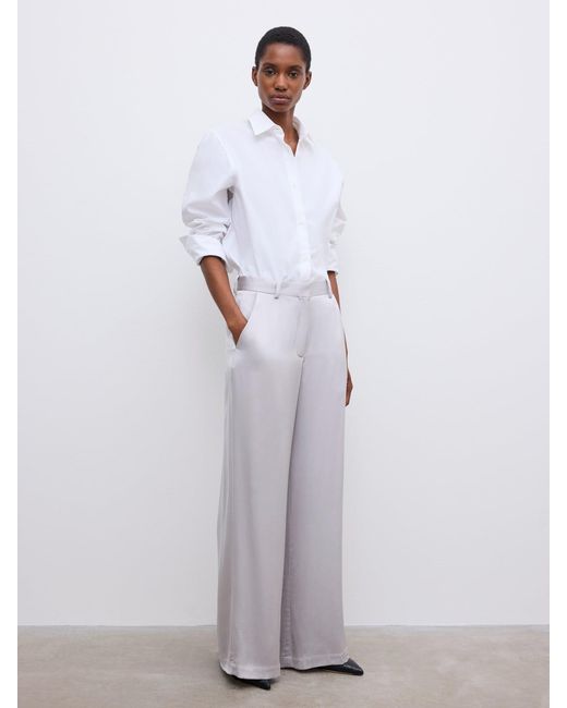 House of Dagmar White Wide Leg Trousers