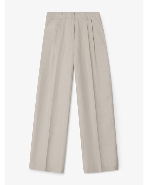 House of Dagmar Black Wide Suit Trousers Linen
