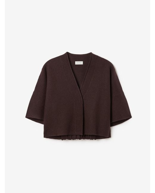 House of Dagmar Blue Short Wool Cardigan