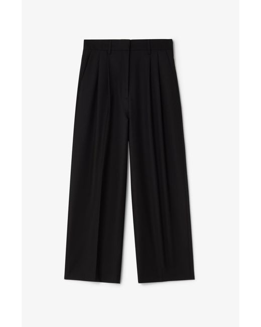 House of Dagmar Black Wide Suit Trousers Cropped