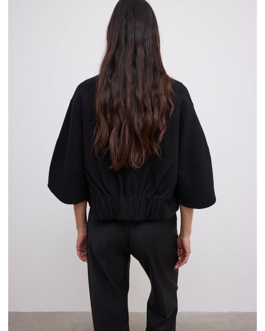 House of Dagmar Black Short Wool Cardigan