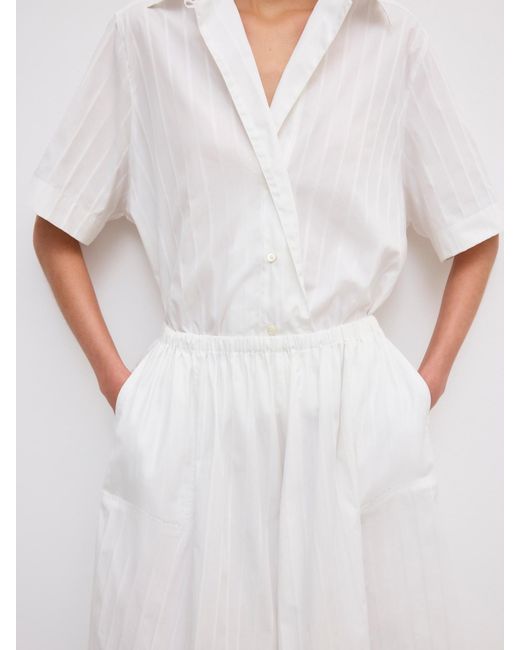 House of Dagmar White Cotton Maxi Skirt