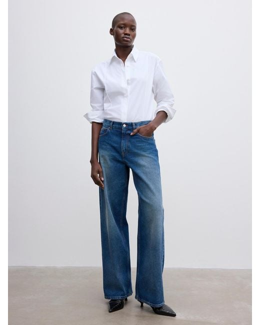 House of Dagmar Blue Baggy Fit Denim
