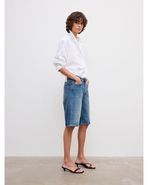 House of Dagmar Blue Baggy Fit Shorts