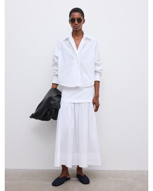 House of Dagmar White Cropped Shirt