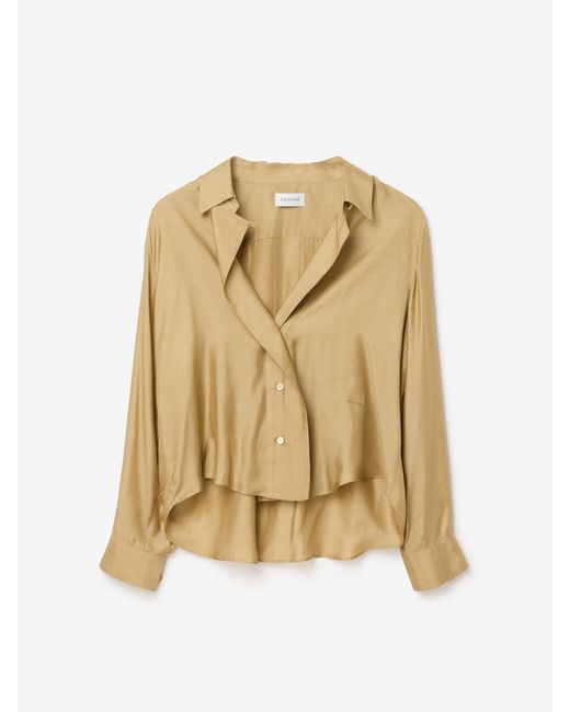 House of Dagmar White Cropped Shirt