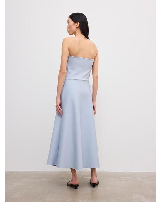 House of Dagmar White Sculpted Tube Dress