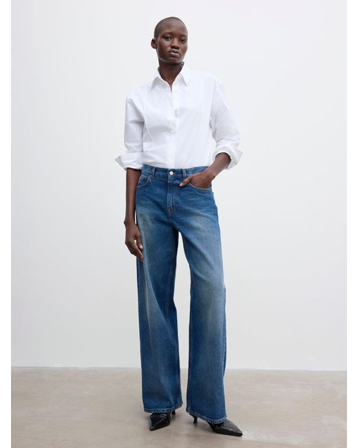 House of Dagmar Blue Baggy Fit Denim