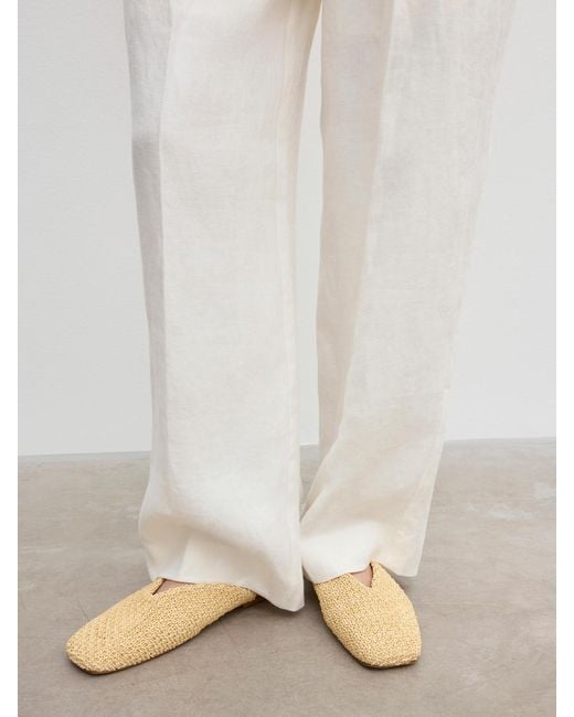 House of Dagmar White Square Toe Slip Ins
