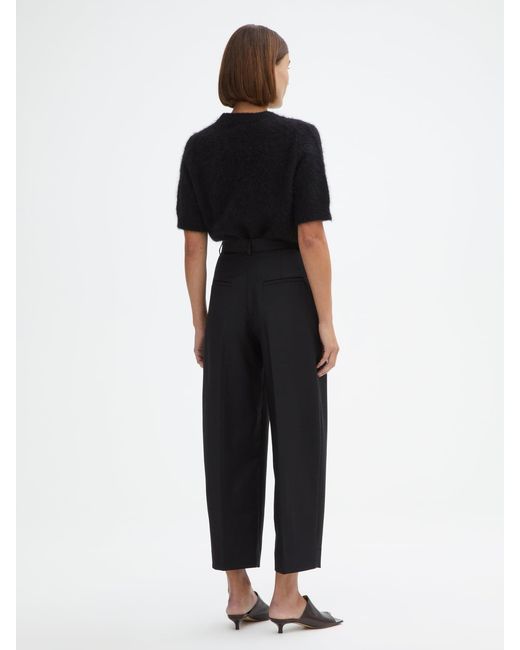 House of Dagmar Black Wide Suit Trousers Cropped