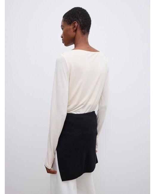House of Dagmar White Ls Square Neck Top