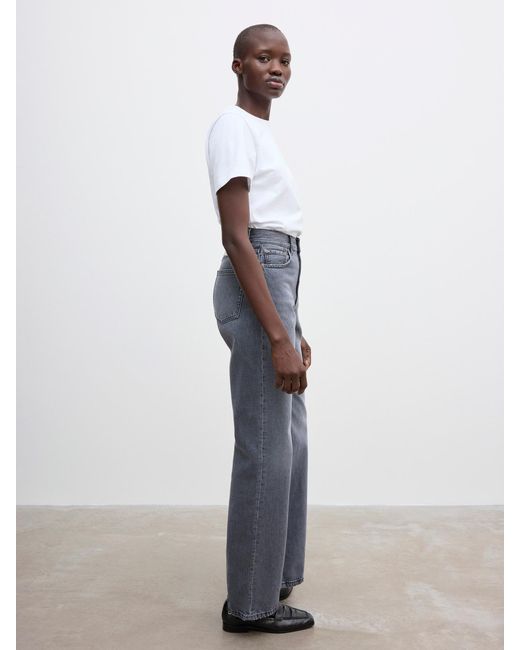 House of Dagmar White Wide Leg Denim