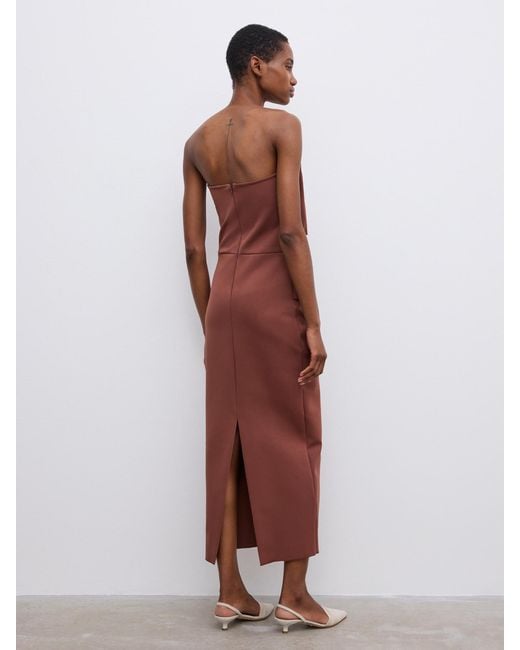 House of Dagmar White Sculpted Midi Dress