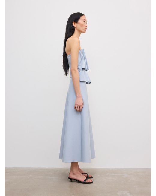 House of Dagmar White Sculpted Tube Dress