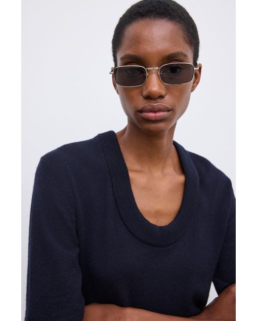 House of Dagmar Blue Cashmere Knit Top