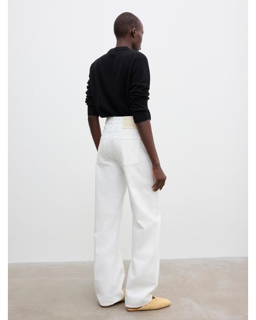 House of Dagmar White Loose Fit Denim