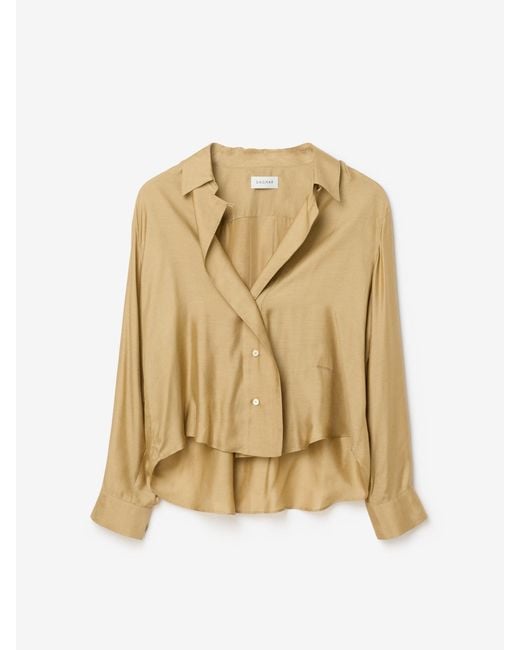 House of Dagmar White Cropped Shirt
