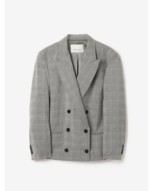 House of Dagmar Gray Db Checked Blazer