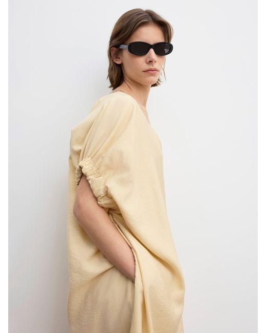 House of Dagmar Natural Rouched Dress