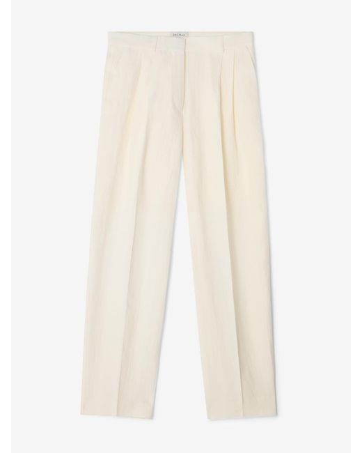 House of Dagmar White Wide Suit Trousers