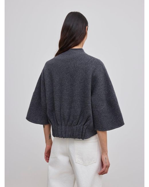 House of Dagmar White Short Wool Cardigan