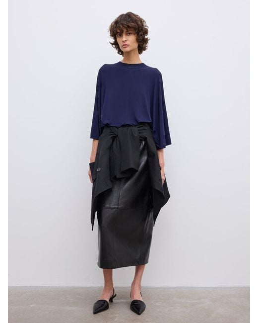 House of Dagmar Blue Jersey Kimono Top