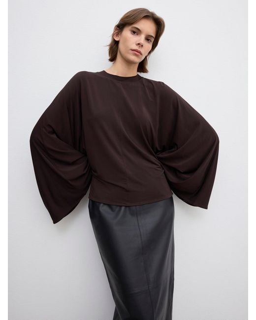 House of Dagmar Brown Jersey Kimono Top