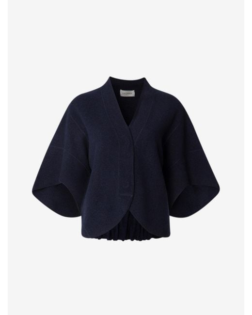 House of Dagmar Blue Short Wool Cardigan
