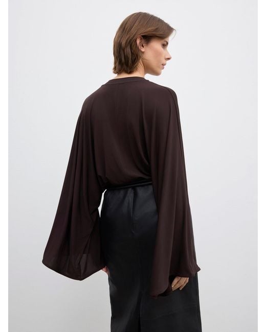 House of Dagmar Brown Jersey Kimono Top