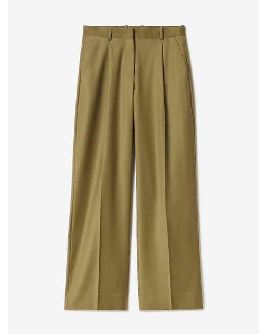 House of Dagmar Green Relaxed Wool Trousers