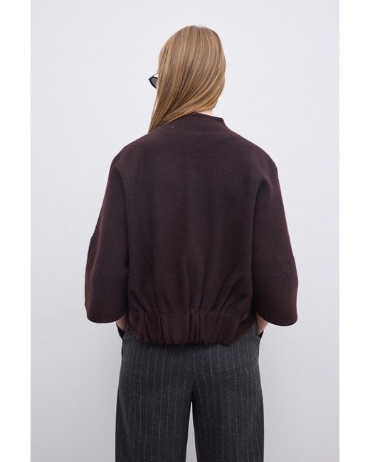 House of Dagmar Blue Short Wool Cardigan