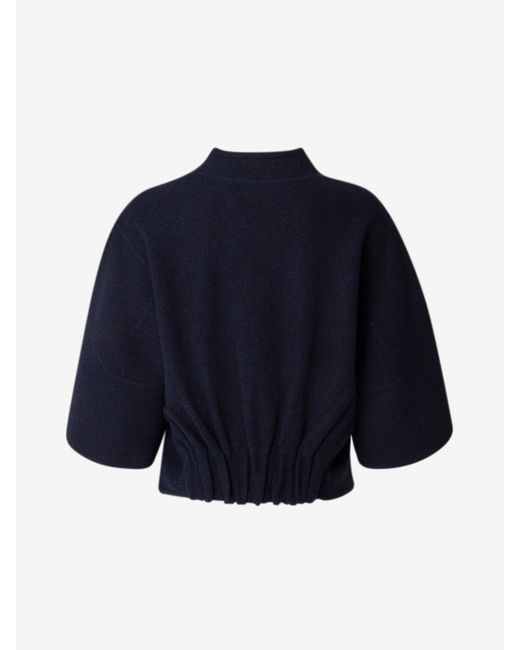House of Dagmar Blue Short Wool Cardigan