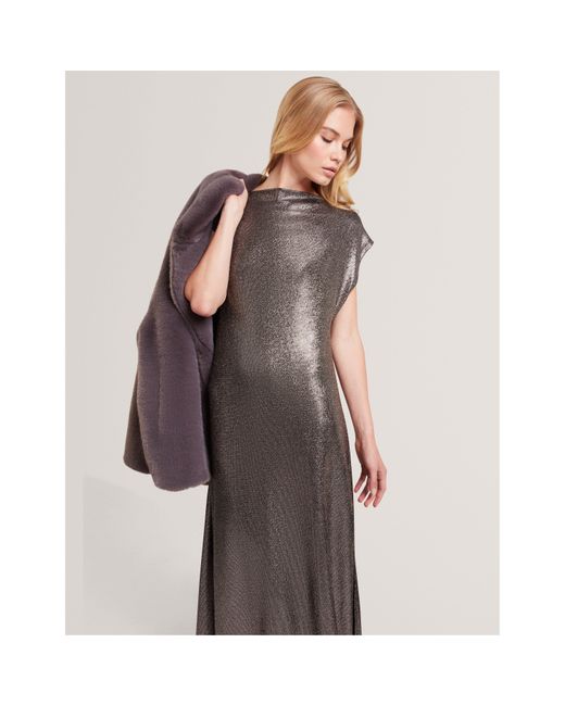 Ted Baker Brown Metallic Bodycon Dress