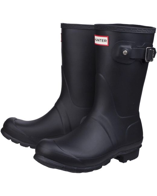 Hunter Blue Original Short Wellington Boots