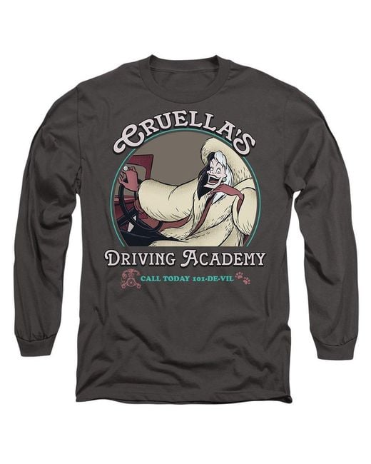 Disney Gray Cruellas Driving School T-Shirt for men